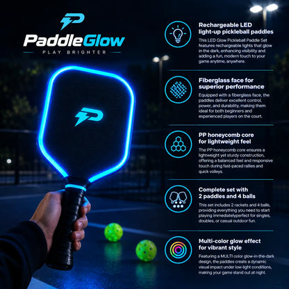 PaddleGlow LED Pickleball Paddle